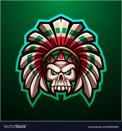 tribal-skull-head-mascot-logo-vector-31094640