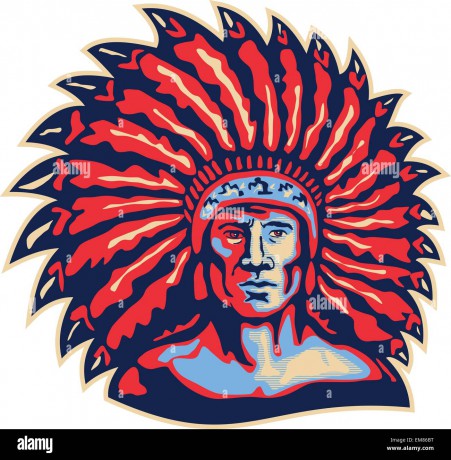 native-american-indian-chief-warrior-retro-EM86BT