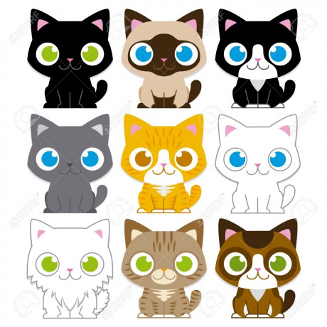 30330231-vector-set-of-different-adorable-cartoon-cats-isolated
