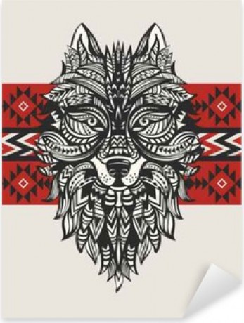 stickers-ethnic-totem-of-a-wolf-indian-wolf-a-tattoo-of-a-wolf-with-an-ornament-hand-drawn-vector-illustration