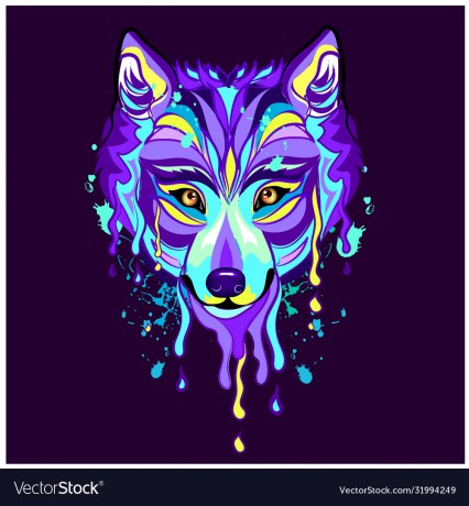 colorful-wolf-heads-are-very-beautiful-wall-stick-vector-31994249