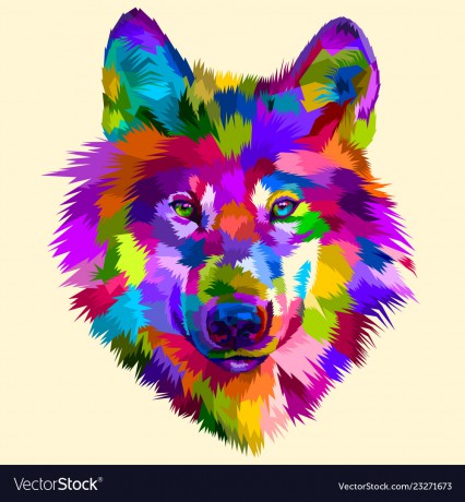 colorful-wolf-head-icon-on-pop-art-style-vector-23271673