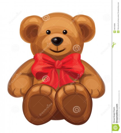vector-cute-brown-bear-red-bow-background-my-creative-handdrawing-you-can-use-animals-kids-design-etc-36018689