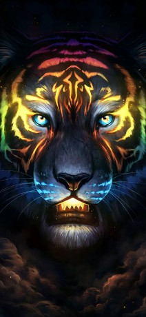 155082-tiger-lion-felidae-carnivore-painting-1080x2340