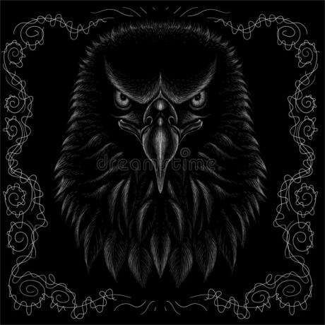 vector-logo-eagle-tattoo-t-shirt-design-outwear-hunting-style-raven-background-hand-drawing-black-fabric-canvas-208788368