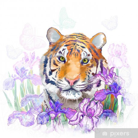 posters-tiger-and-flowers-iris.jpg