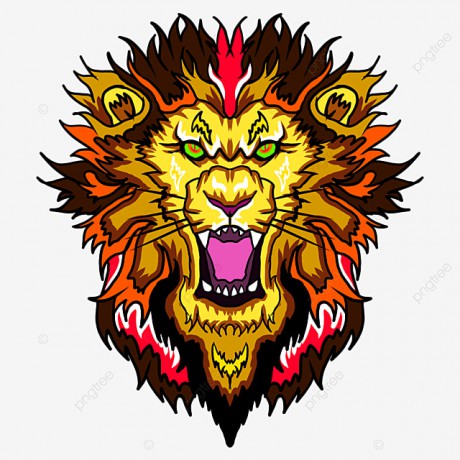pngtree-frontal-lion-head-with-fire-pattern-mane-clip-art-png-image_2882524