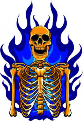 human-gold-skeleton-with-flames-vector-illustration-400-248429768