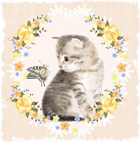 depositphotos_88768430-stock-illustration-vintage-card-with-fluffy-kitten