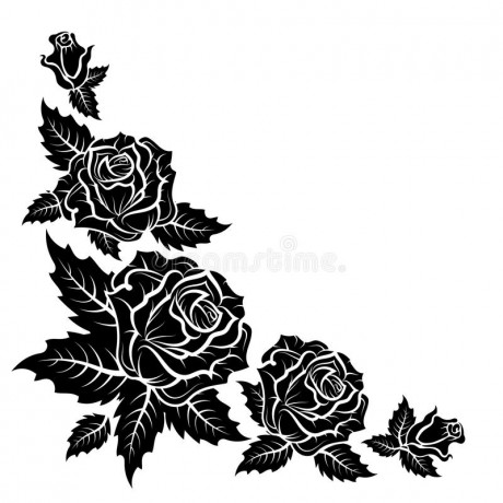 roses-silhouette-pattern-roses-silhouette-pattern-vector-108452408