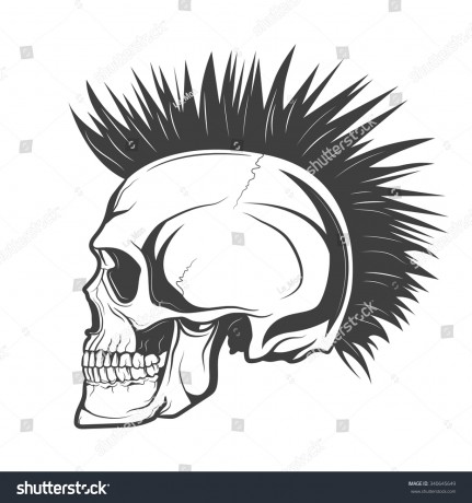 stock-vector-skull-with-mohawk-hairstyle-340645649