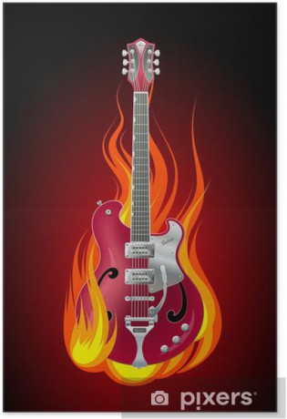 plakaty-rock-kytara-v-plamenech
