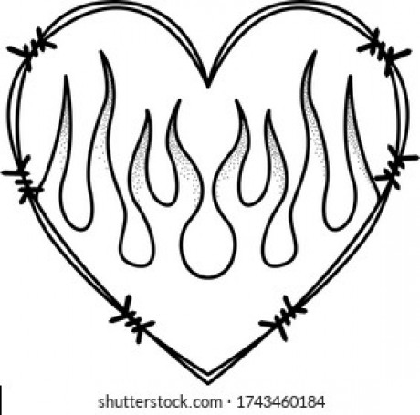 tattoo-old-school-sketch-heart-260nw-1743460184