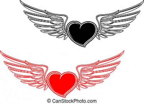 retro-heart-tattoo-retro-heart-with-wings-for-tattoo-design-image_csp6239007