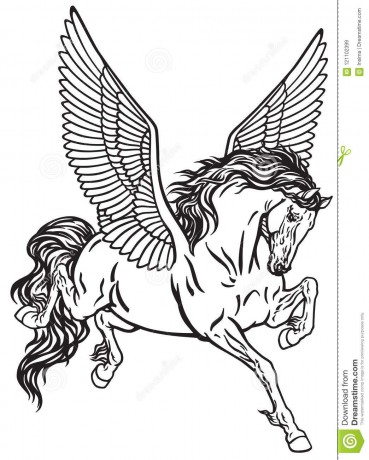 pegasus-mythological-winged-horse-black-white-tattoo-vector-illustration-121102399