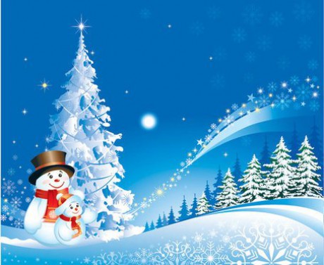 christmas-snowman-snow-vector-material-16919