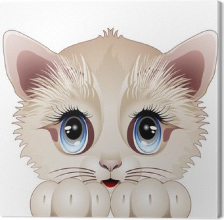 obrazy-na-platne-cute-kitten-cartoon-character-gatto-gattino-cucciolo-vector