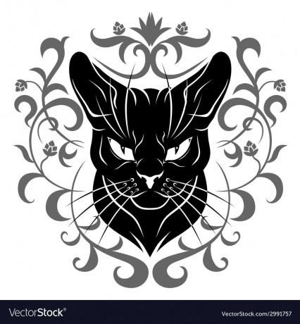 black-cat-face-decoration-vector-2991757