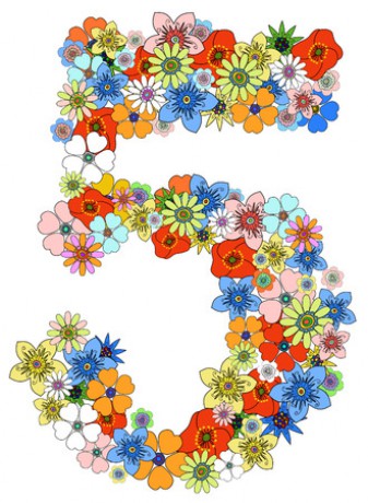 9126754-number-five-floral-vector-see-more-on-my-portfolio