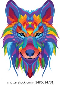 colorful-wolf-white-background-pop-260nw-1496014781