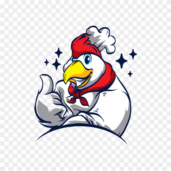 Chicken-chef-logo-design-template-on-transparent-background-PNG